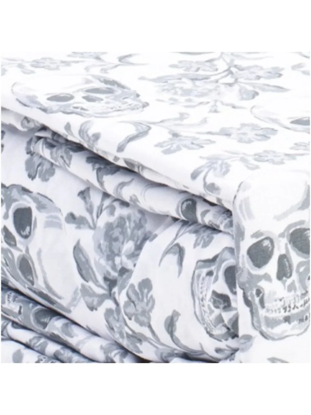 RACHEL ZOE Cotton Girly Skull Sheet Set